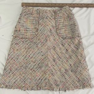 Trina Turk Fringe tweed skirt.